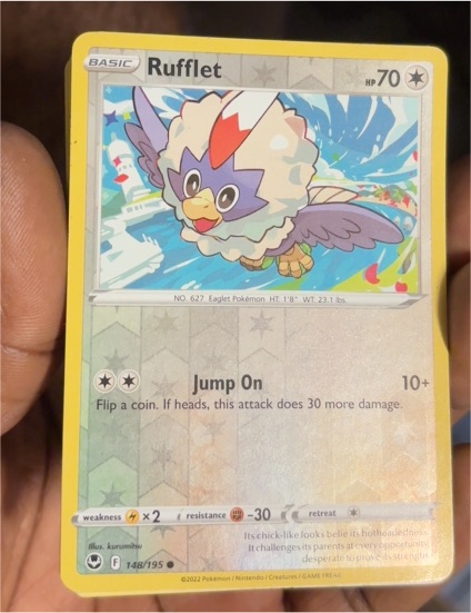 2022 Pokémon Silver Tempest #148 Rufflet — front