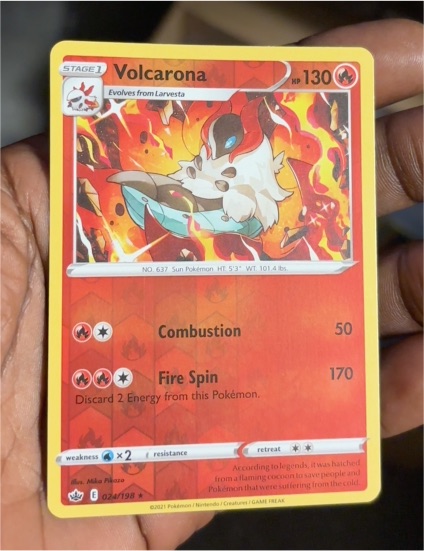 2021 Pokémon Chilling Reign #024 Volcarona — front
