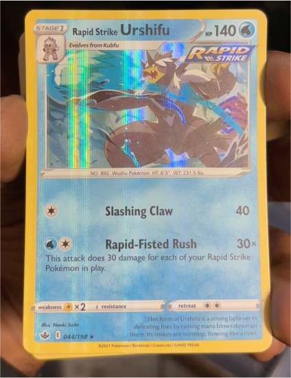 2021 Pokémon Chilling Reign #044 Rapid Strike Urshifu — front