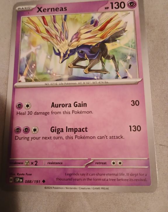 2024 Pokémon SV08: Surging Sparks #088 Xerneas — front