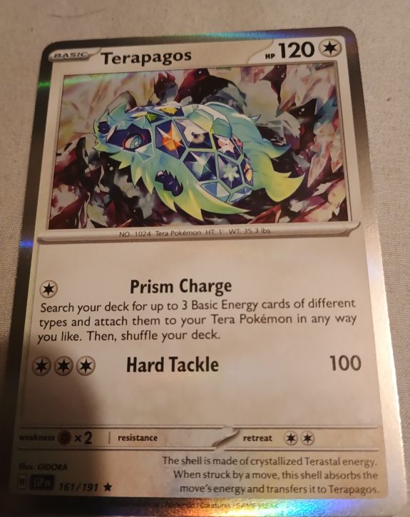 2024 Pokemon Scarlet & Violet Surging Sparks #161 Terapagos — front