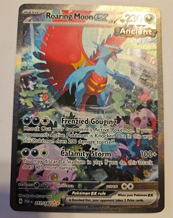 2023 Pokémon SV04: Paradox Rift #251 Roaring Moon EX — front