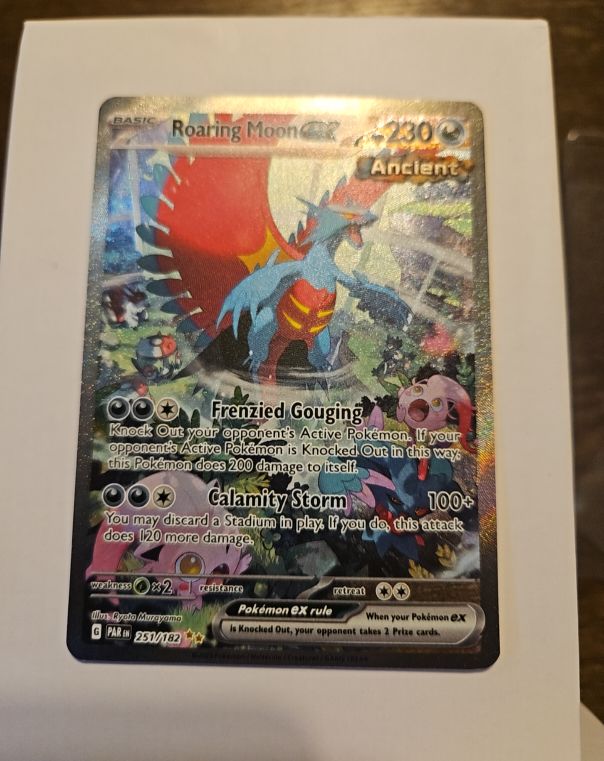 2023 Pokemon TCG Roaring Moon ex 251/182 Paradox Rift Special Illustration Rare — front