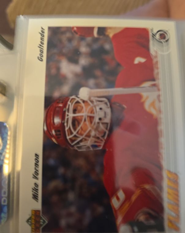 1991-92 Upper Deck #163 Mike Vernon Calgary Flames — front