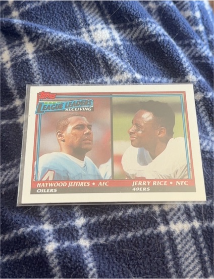 1991 Topps #10 Haywood Jeffires/Jerry Rice — front