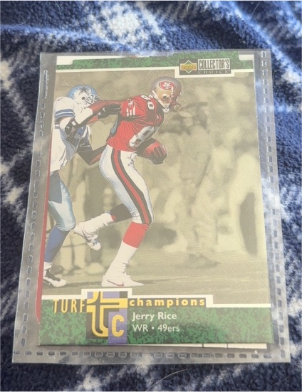 1997 Upper Deck Collector's Choice Turf Champions #TC20 Jerry Rice — front