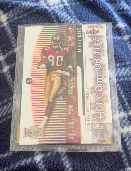 2000 Fleer Metal #2HC Jerry Rice Hot Commodities — front