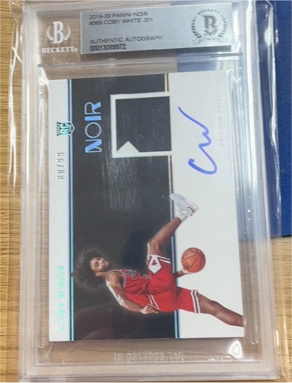 2019-20 Panini Noir #369 Coby White Jr. — front
