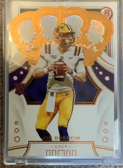 2020 Panini Chronicles Draft Picks Crown Royale #1 Joe Burrow — front