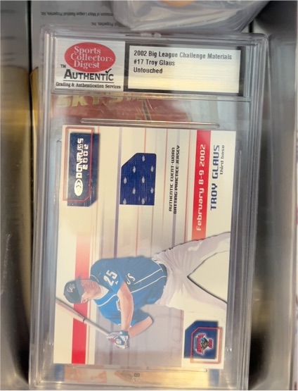 2002 Donruss Big League Challenge Materials #17 Troy Glaus — front