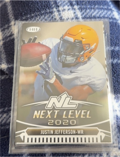 2020 Sage Hit Next Level #95 Justin Jefferson — front
