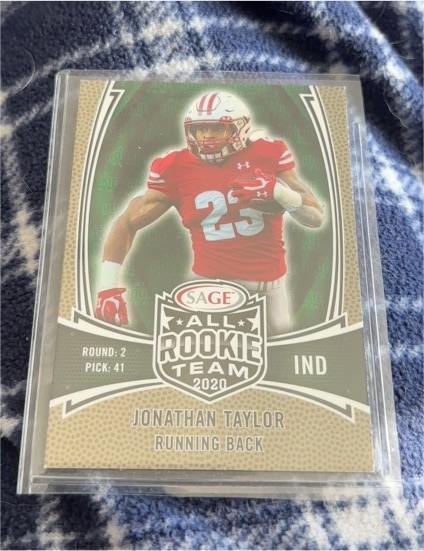 2020 Sage All Rookie Team #RT-11 Jonathan Taylor — front