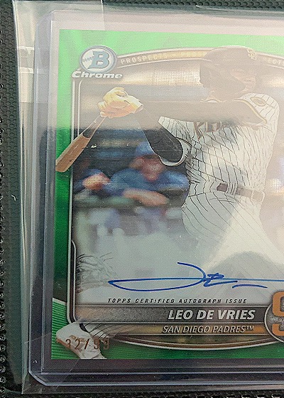 2025 Bowman Chrome #S Leo De Vries — front