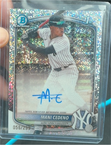 2025 Bowman Chrome #CPA-MCE Mani Cedeno — front