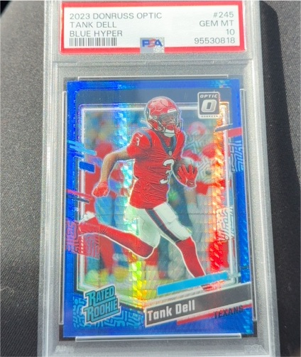 2023 Donruss Optic #245 Tank Dell Blue Hyper Prizm — front