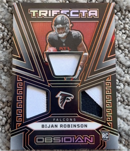 2023 Panini Obsidian Trifecta #TRI-BRO Bijan Robinson — front