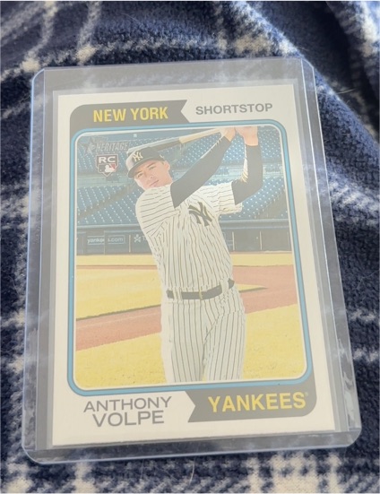 2023 Topps Heritage #282 Anthony Volpe Rookie SP Variation — front