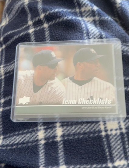 2010 Upper Deck Giants Team Checklist Lincecum/Sandoval Gold Serial #'d 07/99 — front