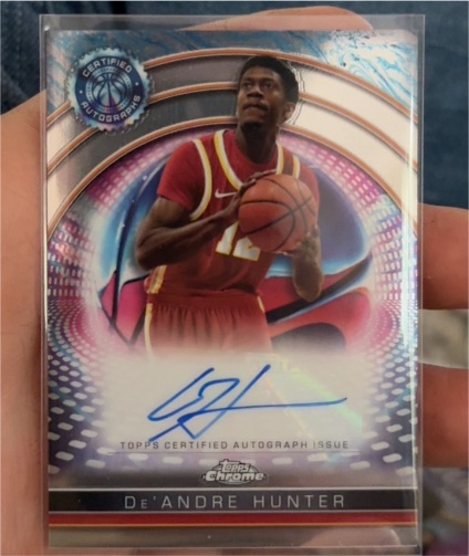 2024 Topps Chrome Certified Autograph Issue De'Andre Hunter — front