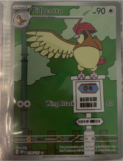2023 Pokémon SV03: Obsidian Flames #208 Pidgeotto — front