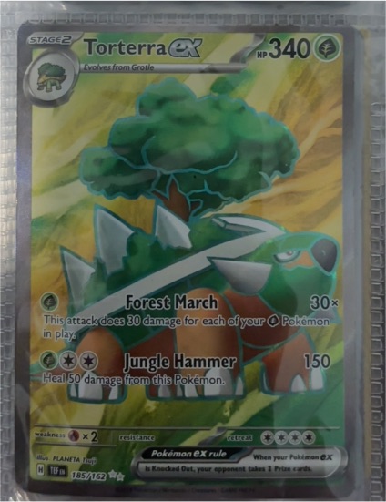 2024 Pokémon Scarlet & Violet: Temporal Forces #185/162 Torterra ex — front
