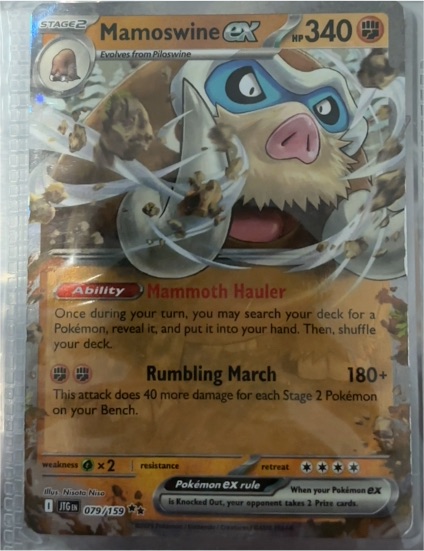 2023 Pokémon TCG Scarlet & Violet Journey Together #079 Mamoswine ex — front