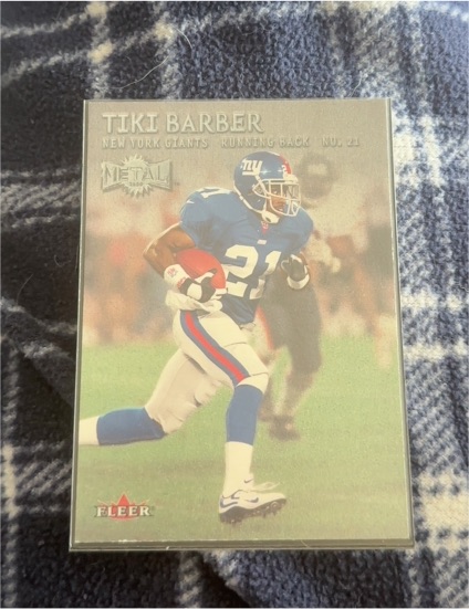 2000 Fleer Metal #152 Tiki Barber — front