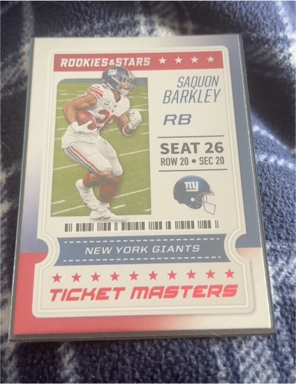2020 Panini Rookies & Stars Ticket Masters #18 Saquon Barkley — front