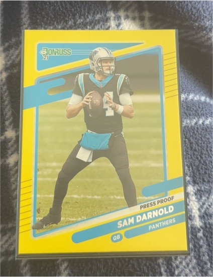2021 Donruss #37 Sam Darnold Press Proof — front