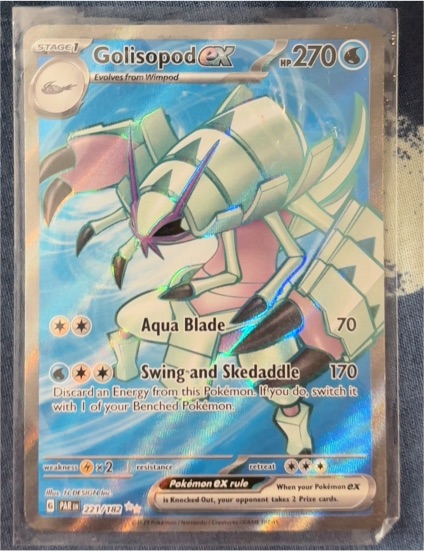 2023 Pokémon SV04: Paradox Rift #221 Golisopod ex — front