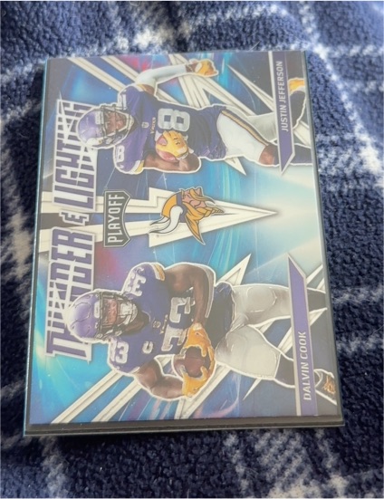 2021 Panini Playoff #TL-9 Dalvin Cook & Justin Jefferson Thunder & Lightning — front