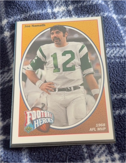 1991 Upper Deck Football Heroes #13 Joe Namath — front