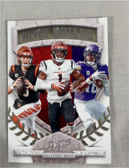 2024 Panini Prestige Alma Maters #23 Joe Burrow, Ja'Marr Chase, Justin Jefferson — front