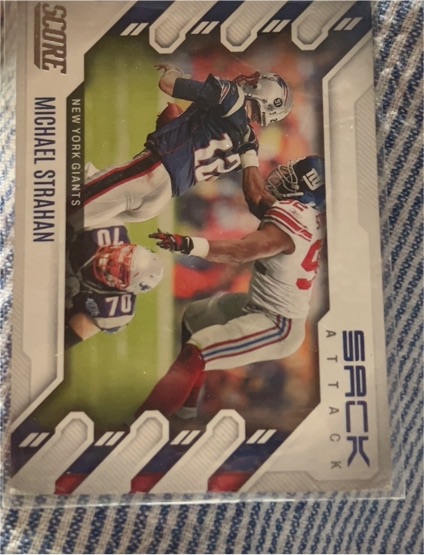 2022 Panini Score #SA-MS Michael Strahan Sack Attack — front