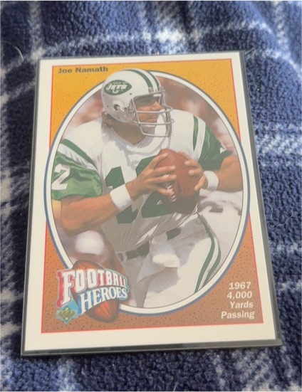 1991 Upper Deck Football Heroes #12 Joe Namath — front