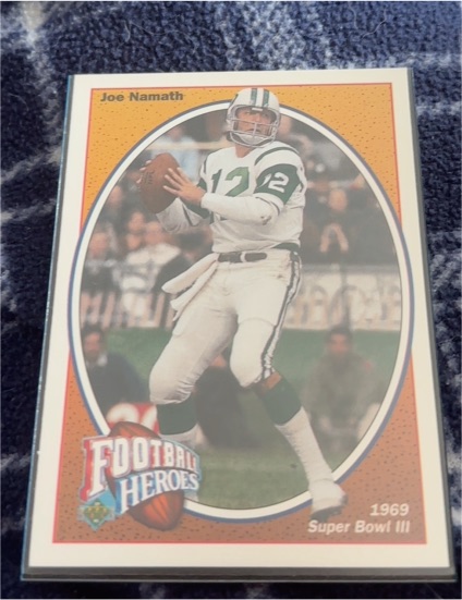 1991 Upper Deck Football Heroes #14 Joe Namath — front