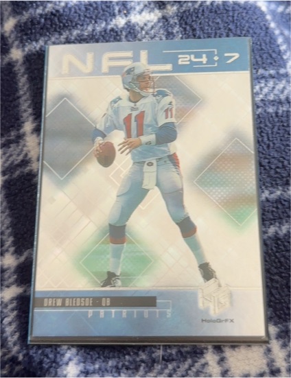 1999 Upper Deck HoloGrFX NFL 24/7 #N5 Drew Bledsoe — front