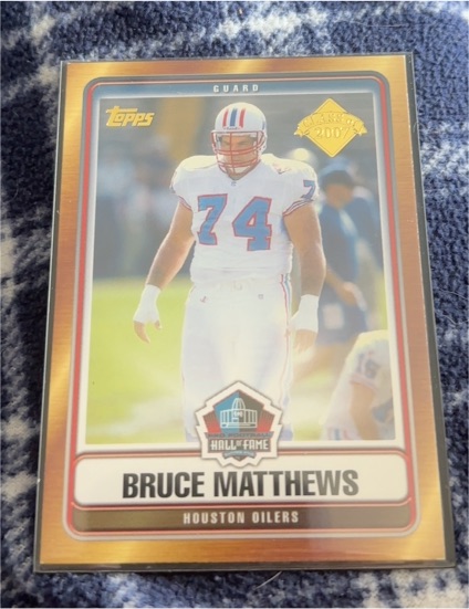 2007 Topps Hall of Fame #HOF-BM Bruce Matthews — front