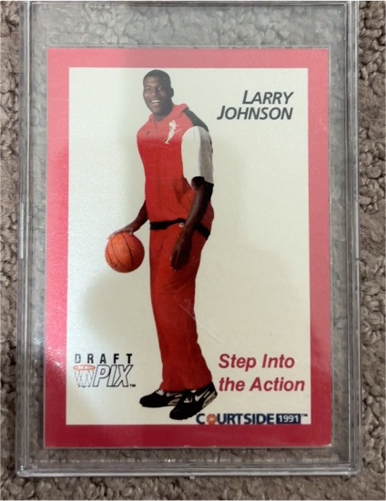 1991 Courtside Draft Pix #45 Larry Johnson — front