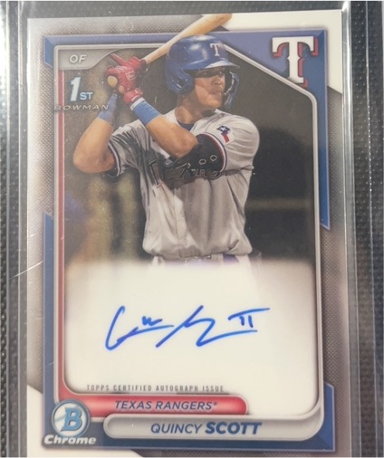 2024 Bowman Chrome #CPA-QS Quincy Scott — front