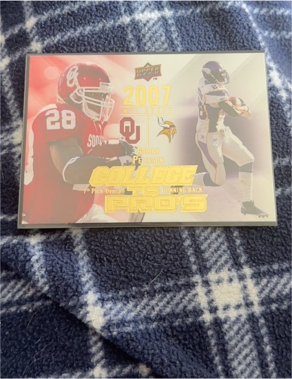 2007 Upper Deck College to Pros #CTP-AP Adrian Peterson — front