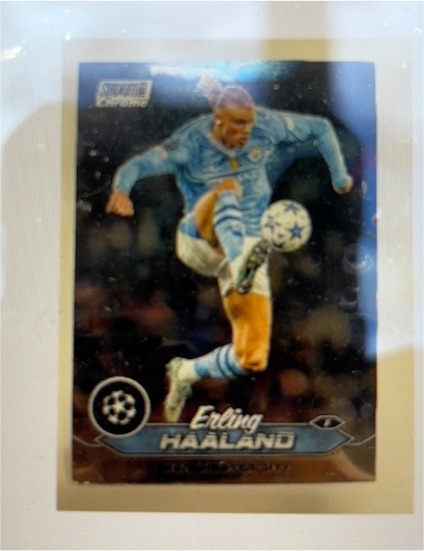 2023-24 Topps Stadium Club Chrome UEFA #70 Erling Haaland — front