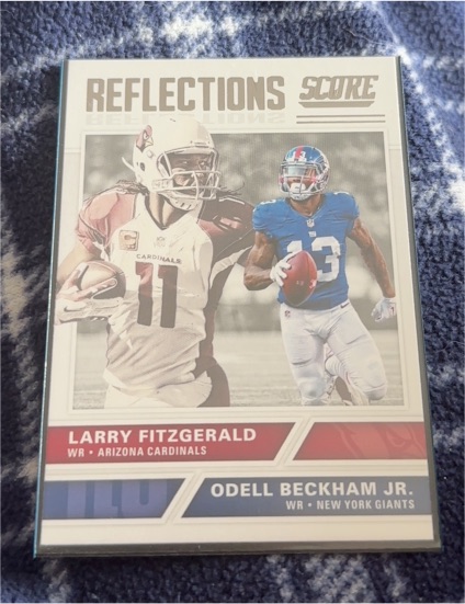 2017 Panini Score Reflections #10 Larry Fitzgerald / Odell Beckham Jr. — front
