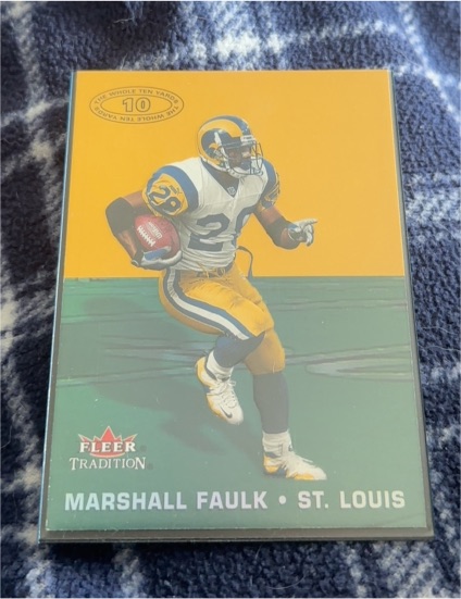 2000 Fleer Tradition The Whole Ten Yards #10TY Marshall Faulk — front