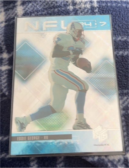 1999 Upper Deck HoloGrFX NFL 24/7 #N7 Eddie George — front
