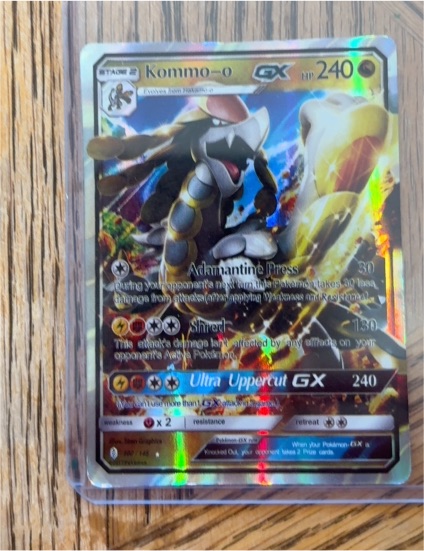 2017 Pokémon Sun & Moon Guardians Rising #100 Kommo-o GX — front