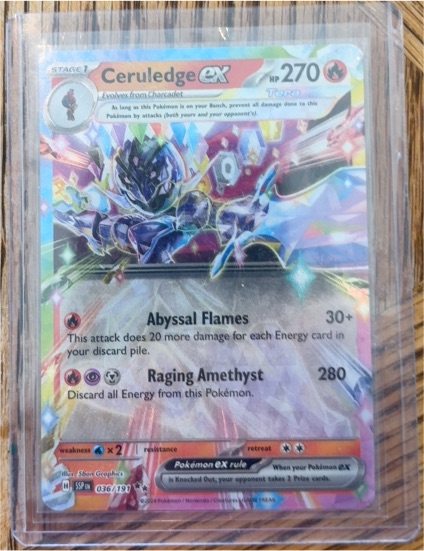 2022 Pokémon TCG SV08 Surging Sparks #036 Ceruledge ex — front