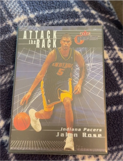2000-01 Fleer Game Time Attack the Rack #AR5 Jalen Rose — front