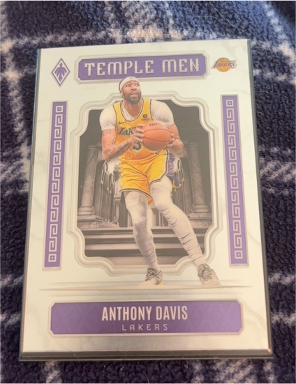 2023-24 Panini Phoenix #25 Anthony Davis Temple Men Los Angeles Lakers — front