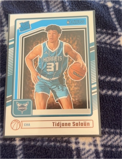 2024-25 Panini Donruss #229 Tidjane Salaun Rated Rookie Charlotte Hornets — front